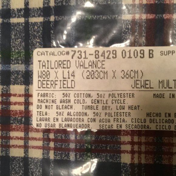 NIP JC Penney Home Collection Deerfield Plaid Window Treatments - Picture 3 of 4